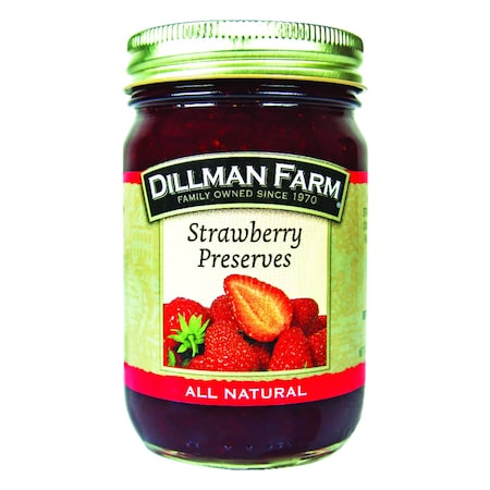 DILLMAN FARM All Natural Strawberry Preserves 16 oz Jar 21061